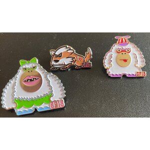 2015 Sevastopol Wisconsin Destination Imagination Rabid Badger Three Yeti Pins